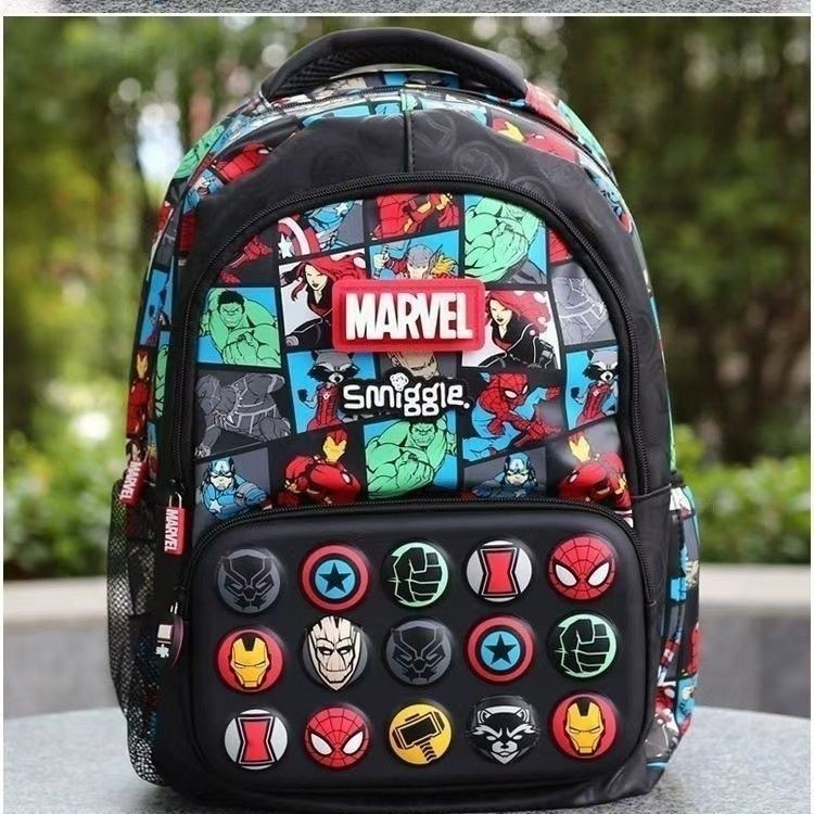 Úc Smiggle Marvel Schoolbag Dung tích lớn Học sinh tiểu học Ba lô giải nén Ba lô trẻ em / 3.26c