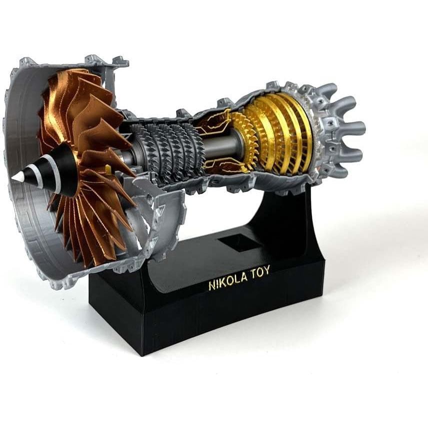TR900 Turbofan Jet Engine Model-3D Máy in Động cơ máy bay Bộ động cơ máy bay-1: 20 Mô hình động cơ T