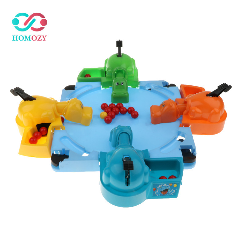 Máy tính để bàn Mini Hungry Hippo Game Feeding Hippo Đồ chơi trò chơi cho trẻ em và người lớn