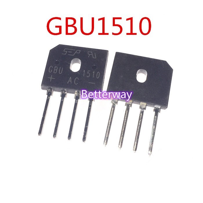 10 Chiếc GBU1510 15A1000V GBU 1510 DIP4 Bếp Cảm Ứng Chỉnh Lưu Cầu Xếp Chồng Mới