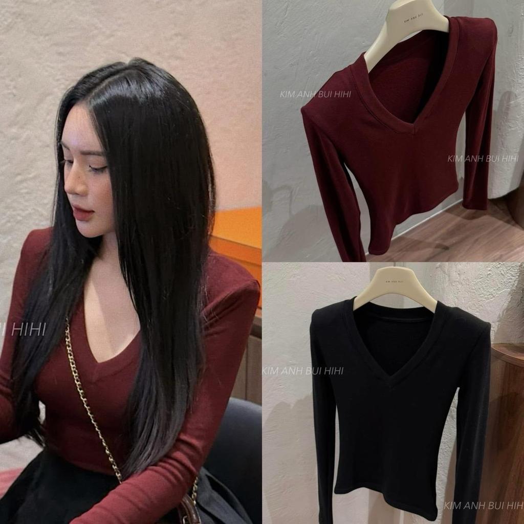 Áo Cổ V có Nệm Vai Định hình phom cực đẹp có chiết eo tôn dáng #HA7 [ AN TÂY STORE68] Nữ Top