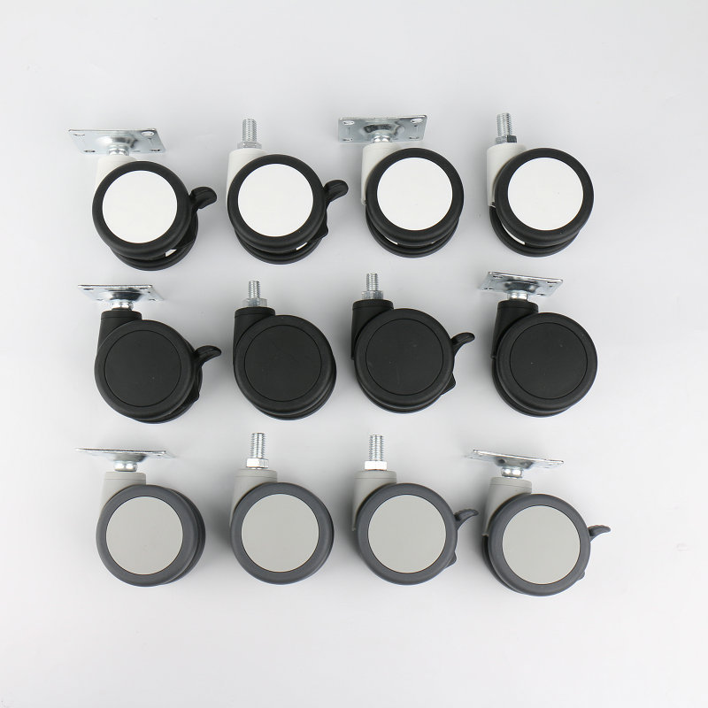 10cm Đa Năng Caster Thiết Bị Làm Đẹp Đa Hướng Bánh Xe Cũi Caster Xe Đẩy Y Tế Im Lặng Caster Nylon Bá