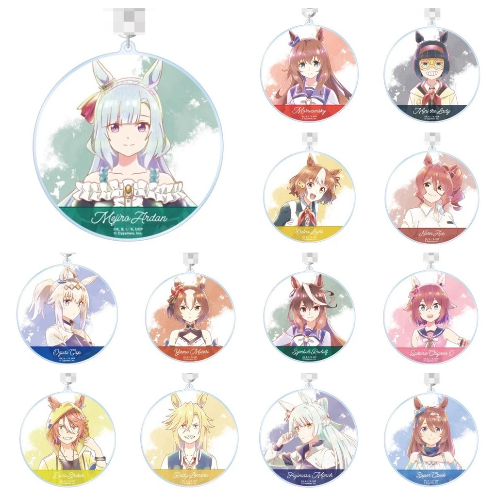Móc khóa Anime Uma Musume Pretty Derby Oguri Cap Mejiro Ardan Sakura Chiyono O Acrylic Mica mô hình 