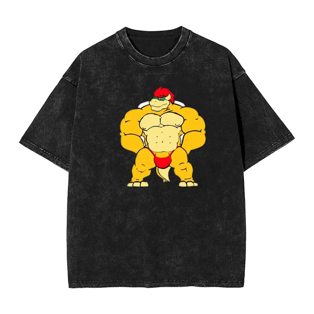Áo thun nam Bowser Jr., 100% cotton hạng nặng, phù hợp giặt máy
