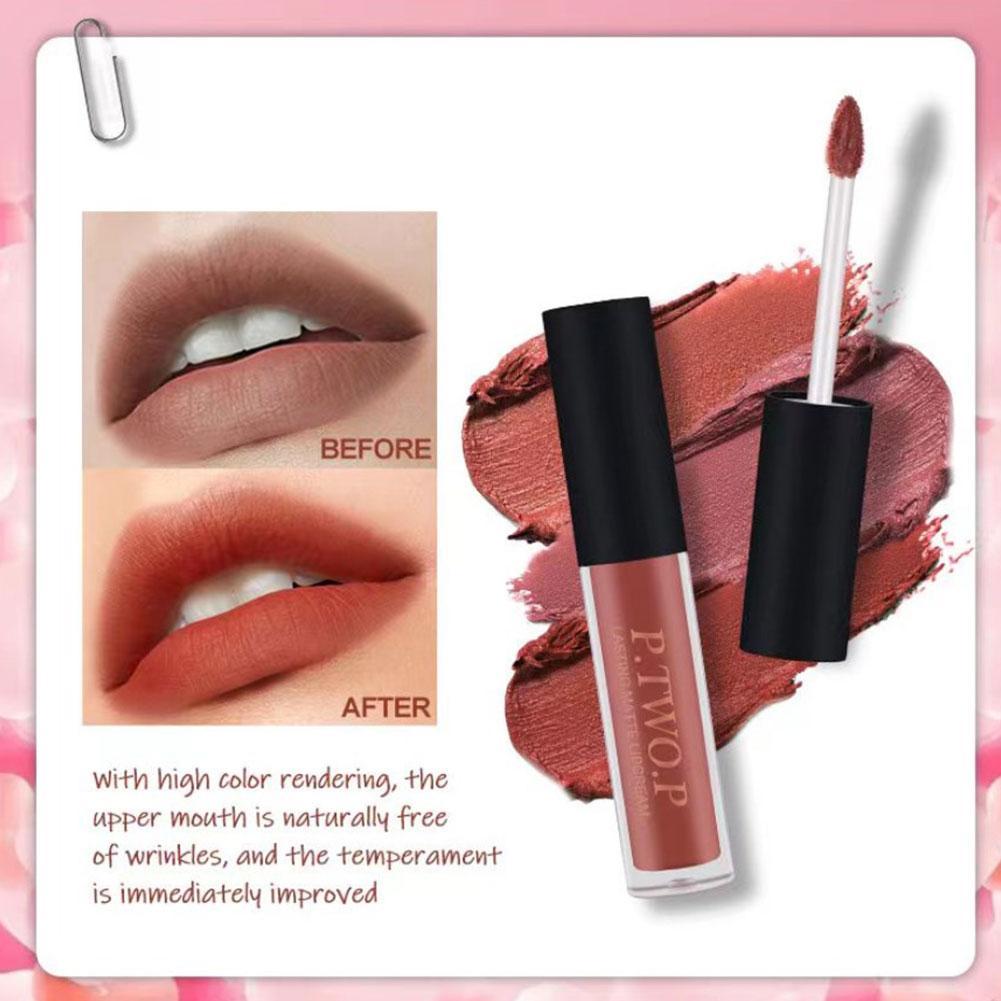 O.two.o Set Matte Lipstick Chống Thấm Nước Lâu Dài Không Đường Dạng Lỏng Liptint Dài E5y0