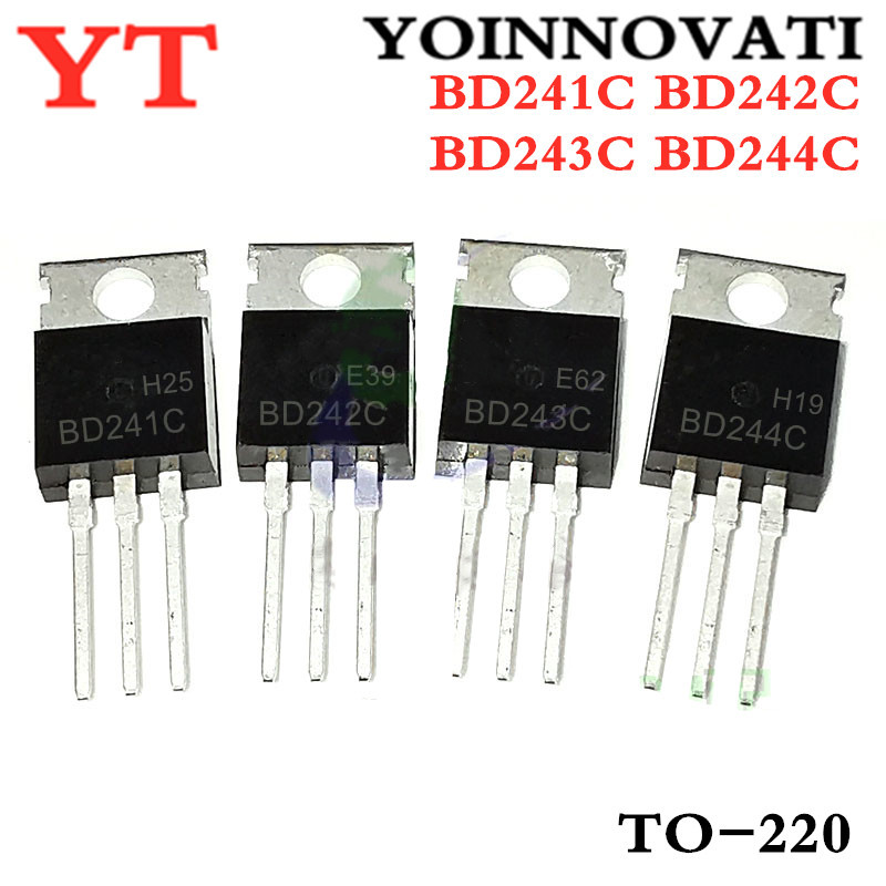 10 chiếc BD243C BD244C BD242C BD241C BD243 BD244 BD242 BD241 TRANSISTOR NPN PNP 100V 6A TO-220