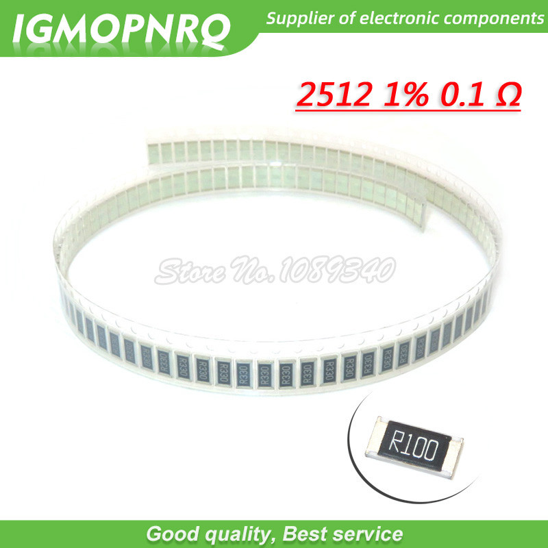 Bộ 50 2512 Điện Trở SMD 1W 1% 0,1 R 0,1 Om R100 IGMPNRQ