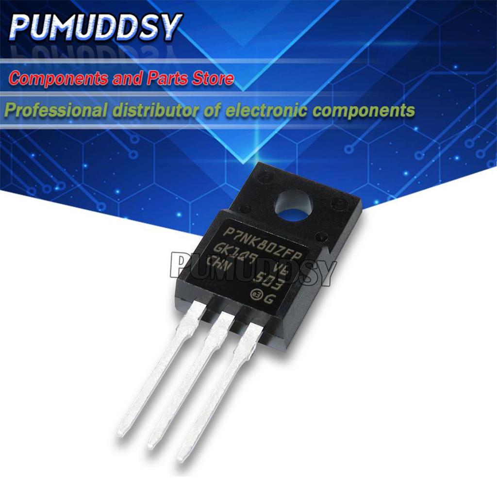 10 CÁI STP7NK80ZFP P7NK80ZFP 7A800V TO-220F offen sử dụng chip máy tính xách tay
