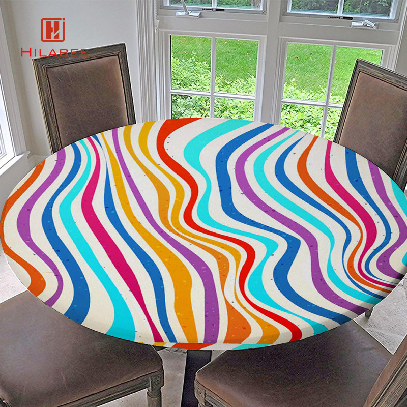 [UsusexaMY] Khăn trải bàn bằng vải Polyester - Vỏ vải trải bàn tròn 43 inch hoặc 59 inch