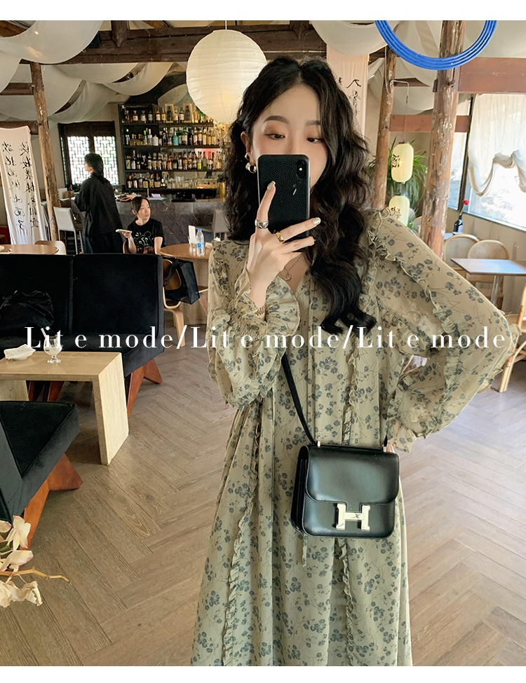 Đầm Hoa Chiffon Dáng Rộng Thoải Mái 58663