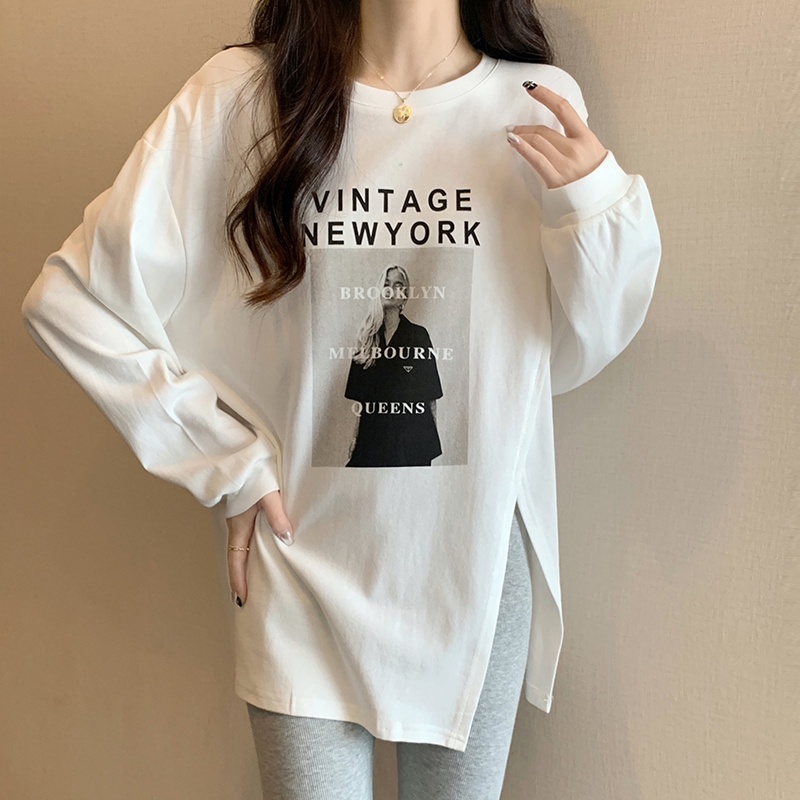 Áo Thun Cotton Nguyên Chất Dáng Dài Thời Trang Cho Nữ 58792