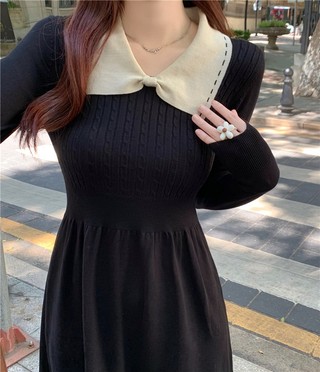 Đầm Đen Dài Tay Dáng Ôm 59575