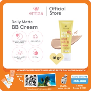 Image of Emina Daily Matte BB Cream 16 g - Melembabkan, Matte Finish, Oil Control