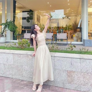Đầm Không Tay Eo Hẹp Xếp Ly Thanh Lịch Thời Trang Sang Trọng