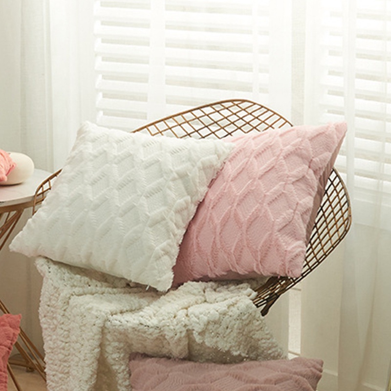 Vỏ Gối Lông Nhung Mềm Mại Đính Kim Cương Thoải Mái Trang Trí Ghế sofa