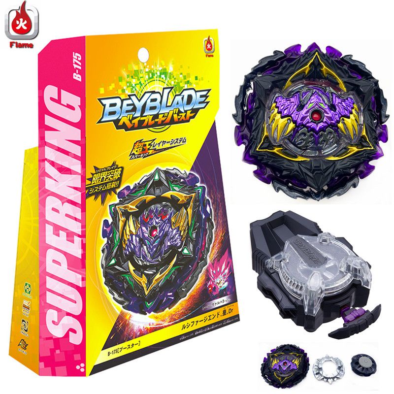 Con Quay beyblade burst superking b-175 lucifer the end Emper Với Màu Đen Tím Và Dây / Thước Dây