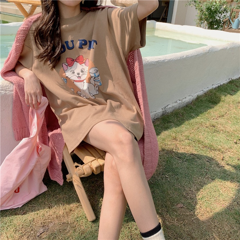 Áo Thun Cotton Nguyên Chất Ngắn Tay In Hình Dễ Thương 61290