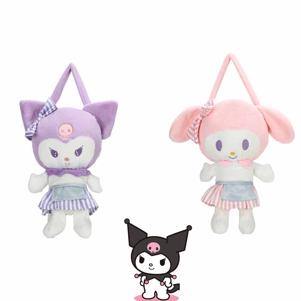 SANRIO Túi Xách Đeo Vai Họa Tiết Melody Kuromi Nhồi Bông Đáng Yêu Dành Cho Nữ