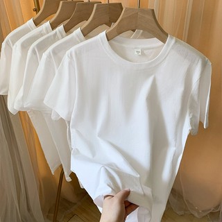 Áo Thun Nữ Tay Ngắn Dáng Suông Màu Trắng 60643