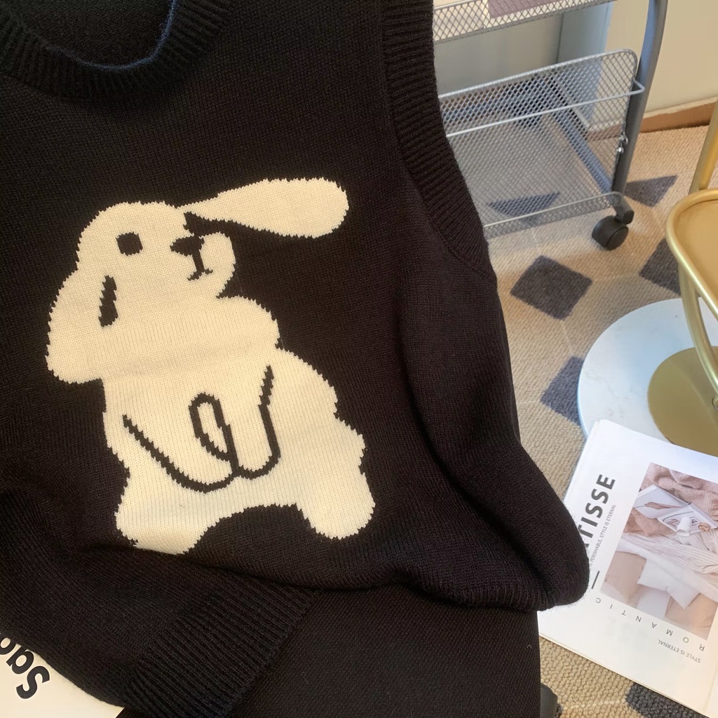 Áo Len Không Tay Dáng Rộng Thiết Kế Mới Năng Động Thời Trang