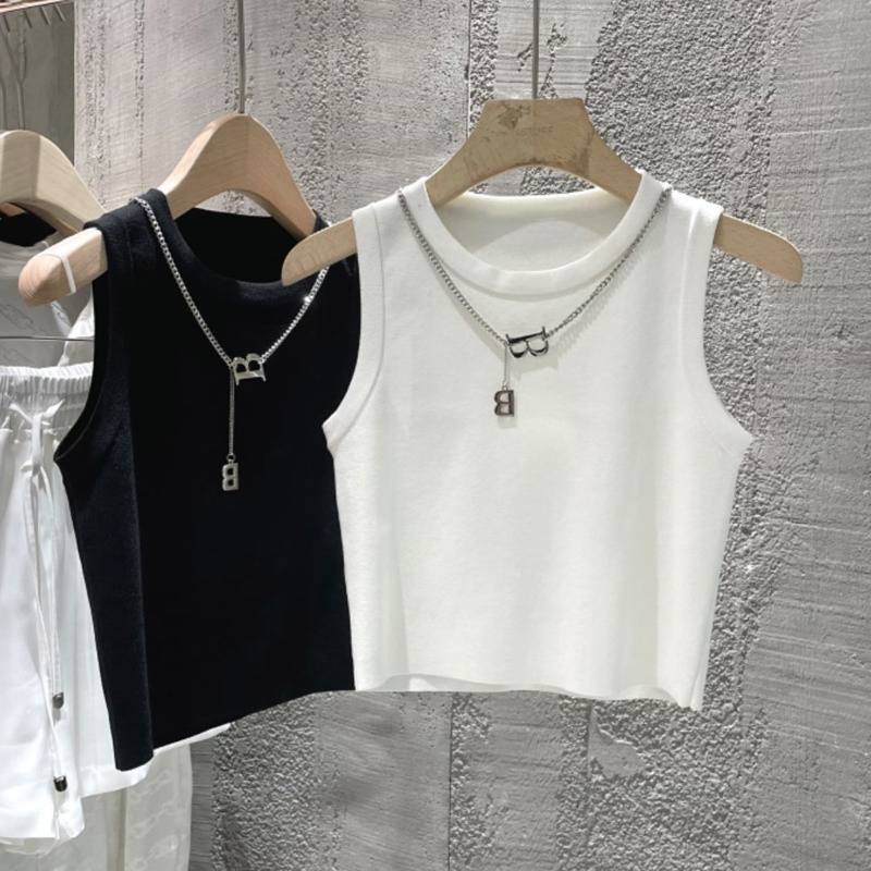 Áo Hai Dây Dệt Kim Họa Tiết Kẻ Sọc Đơn Giản Thời Trang Mùa Hè Cho Nữ