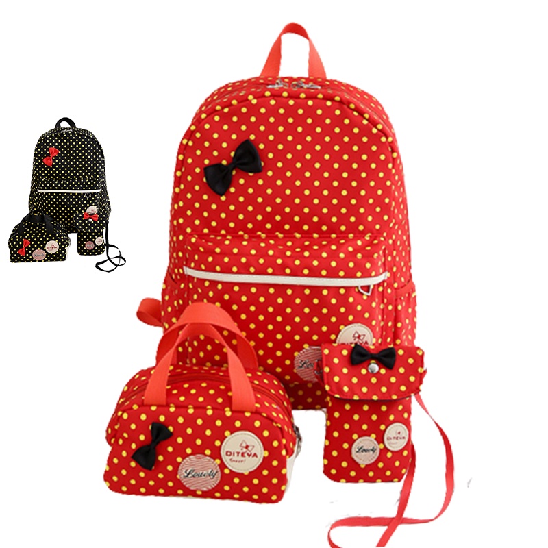 Set 3 Món Gồm Ba Lô + Túi Đựng Cơm + Túi Đựng Điện Thoại Sức Chứa Lớn Cho Học Sinh