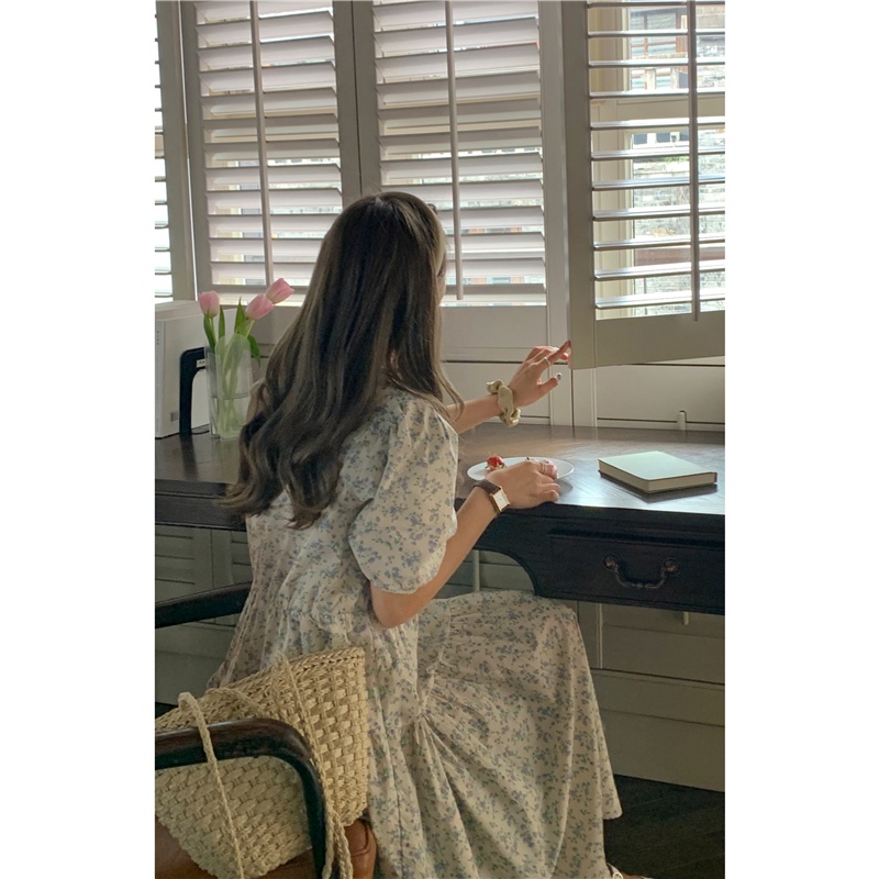 Đầm Hoa Ngắn Tay Dáng Rộng Phong Cách Mới Dành Cho Nữ 60969