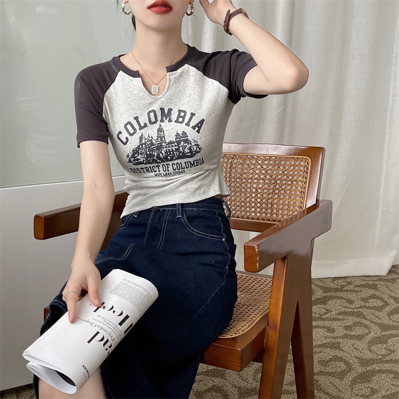 61183 Áo Thun Nữ Ngắn Tay Dáng Ôm