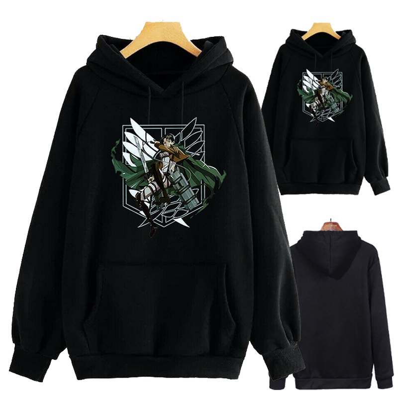 Áo Khoác hoodie Chui Cổ In Hình attack titan Oncorps mikasa eren