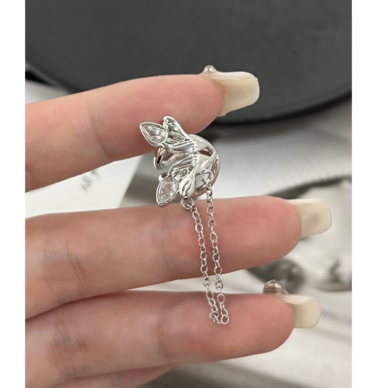 Bông Tai Dạng Kẹp Hình Bướm Đơn Giản Phong Cách Retro Hàn Quốc