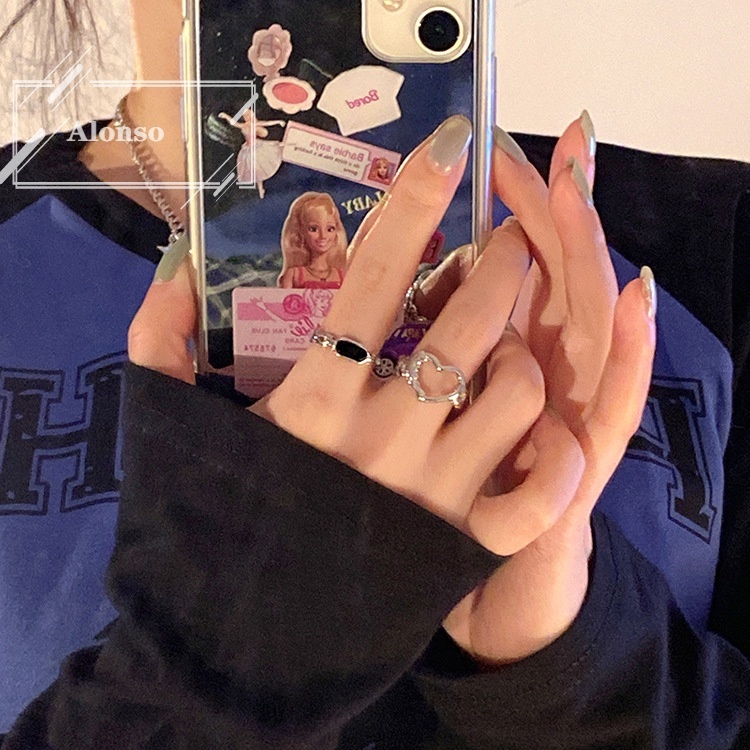 Nhẫn Hình Trái Tim Mở Cao Cấp Thời Trang Sang Trọng Dành Cho Bạn Nữ