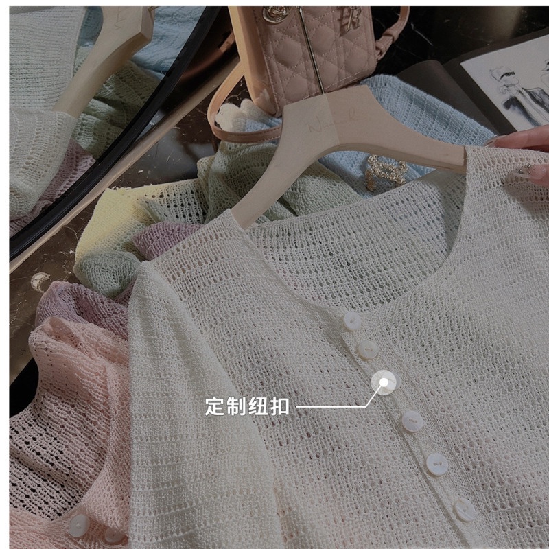 Áo Khoác Chống Nắng Bằng Lụa Lạnh Màu Sắc Ngọt Ngào Thời Trang Xuân Hè