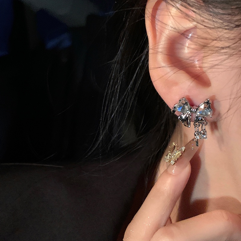 Bông Tai Hình Nơ Phong Cách Hàn Quốc Sang Trọng Cho Nữ