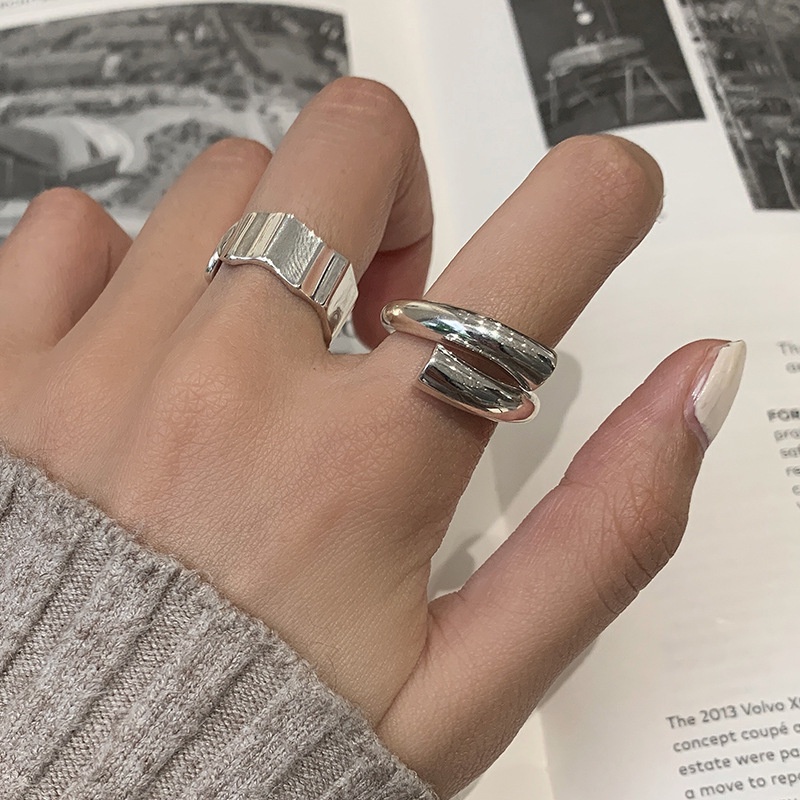 Nhẫn Bạc Phong Cách Retro Thời Trang Hàn Quốc