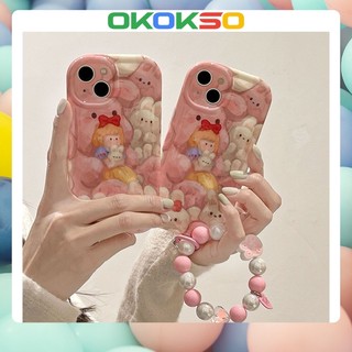 Suitable for OPPO phone case Reno8/Reno7pro/reno6/7z/5 new cartoon bear girl anti-fall mobile phone case soft case R17 couple model A53/A9 2020/4Z 5G/2F11/A31/A3S/A77/Findx3pro/Findx5pro