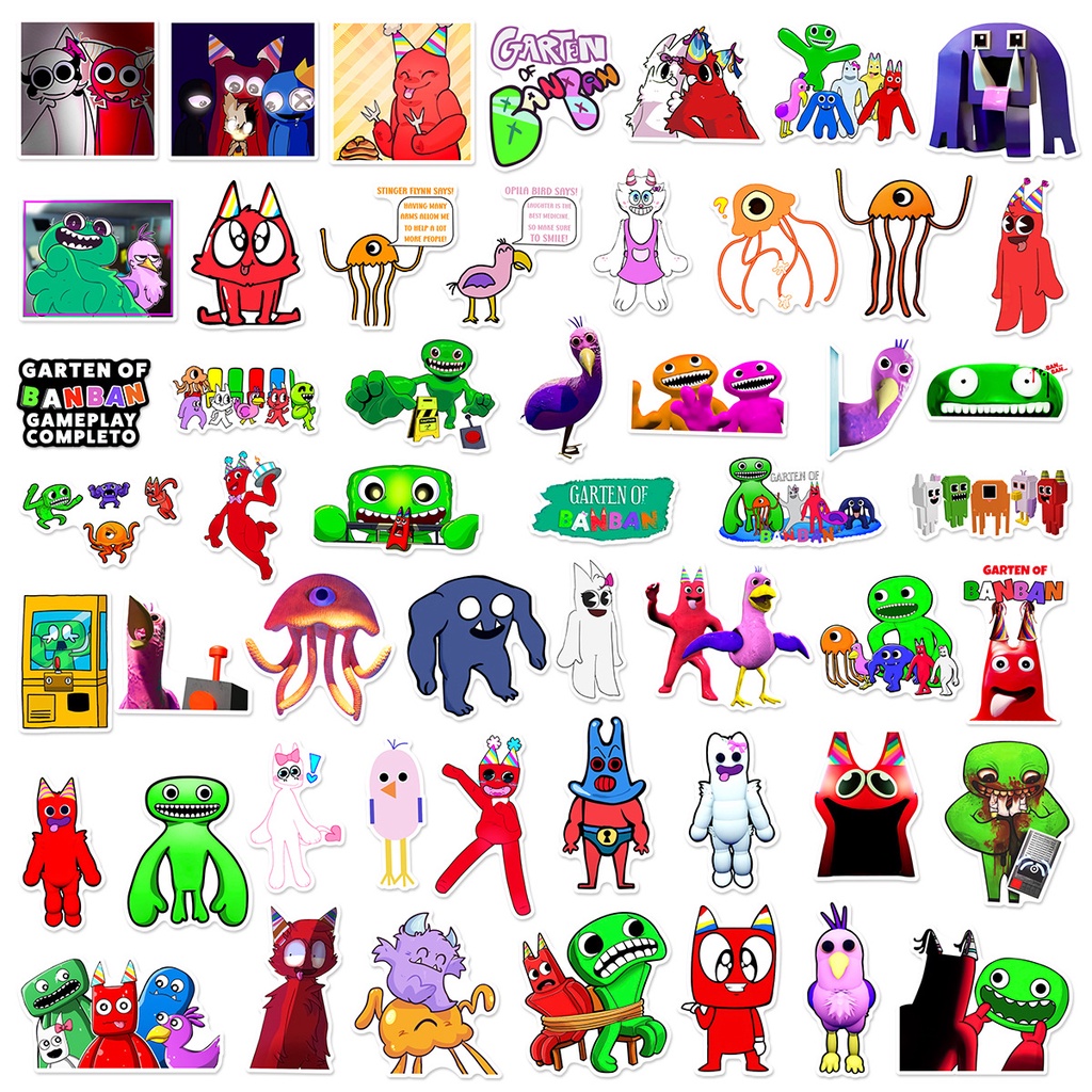Bộ 50 Sticker Garten of Banban Chống Thấm Nước Trang Trí Laptop