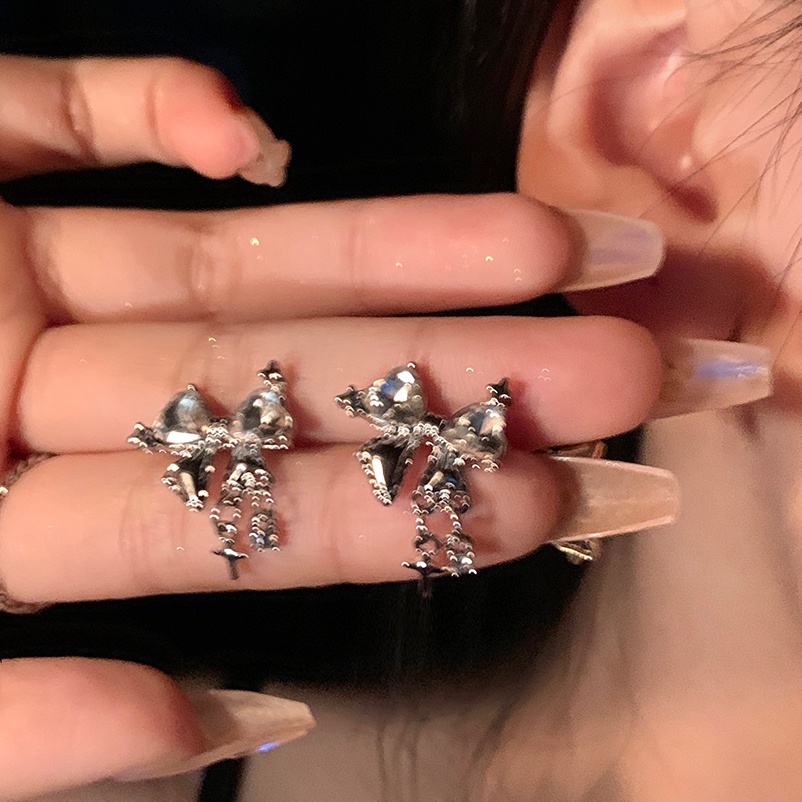 Bông Tai Hình Nơ Phong Cách Hàn Quốc Sang Trọng Cho Nữ