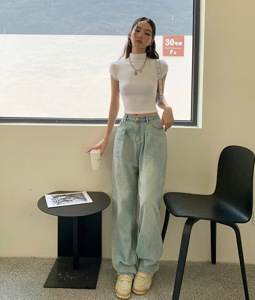 Áo Thun Cổ Cao NgắN Tay MùA Hè 60753