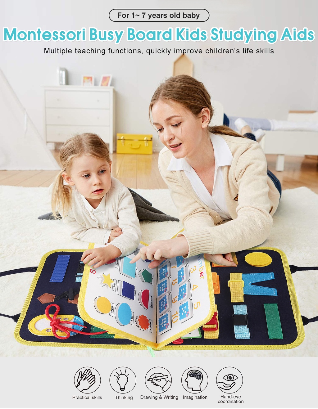 Jollybaby Bảng Đồ Chơi Montessoessori Dạy Học Cho Bé