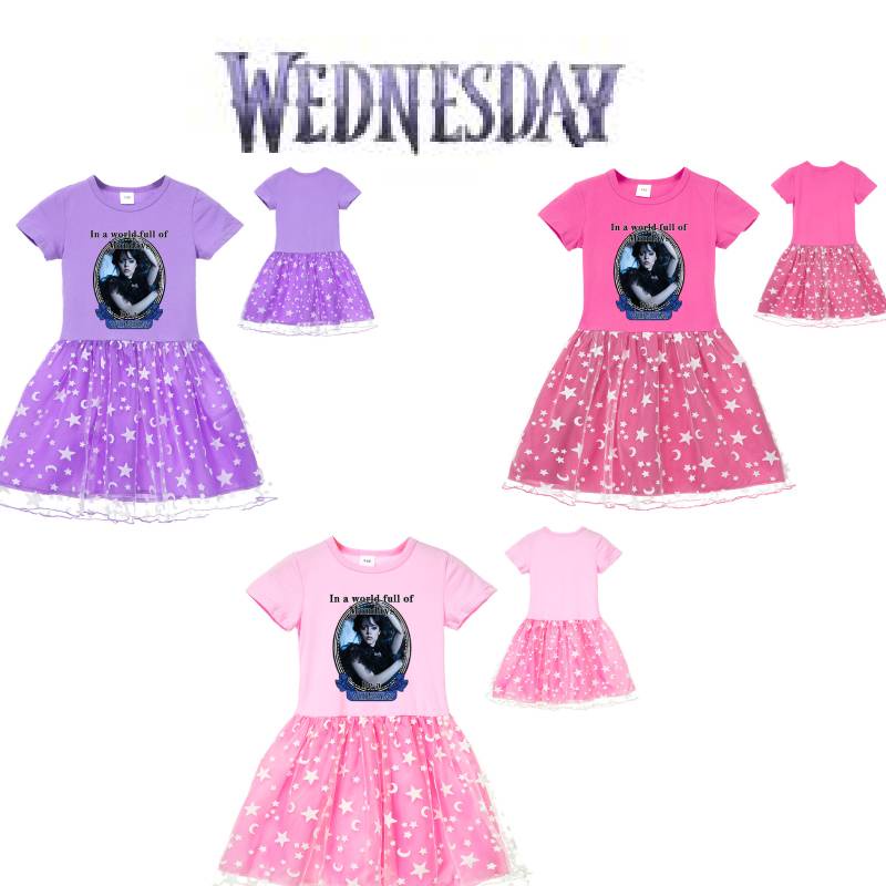 Đầm Ngắn Tay Thiết Kế Dễ Thương Cho Mẹ Và Bé