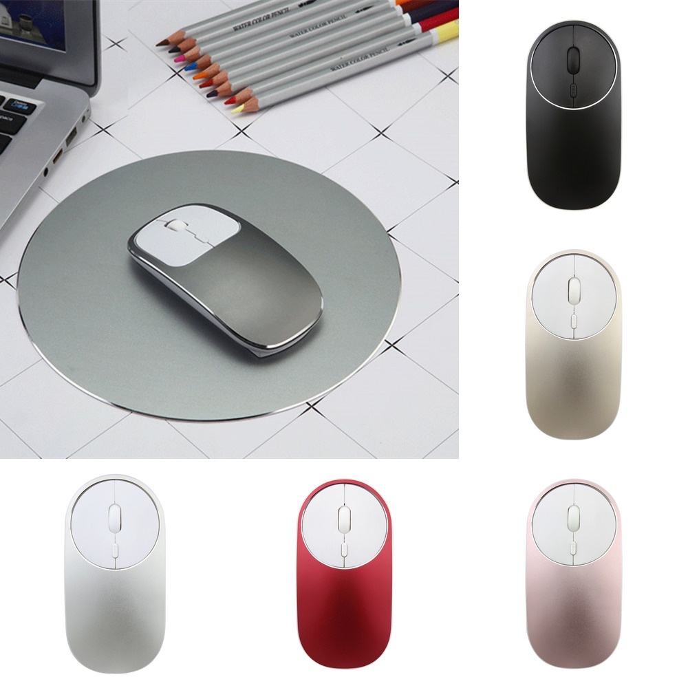 Chuột Không Dây 2.4GHz Bluetooth 4.0 2.4G Bằng Hợp Kim Nhôm Có Thể Sạc Lại 800-1200 - 1600