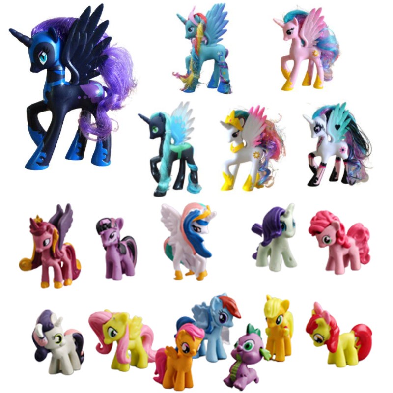 Mô Hình Ngựa Pony 15cm Nhiều Màu Không Phai Dùng Trang Trí Bánh Kem Sinh Nhật / Giáng Sinh