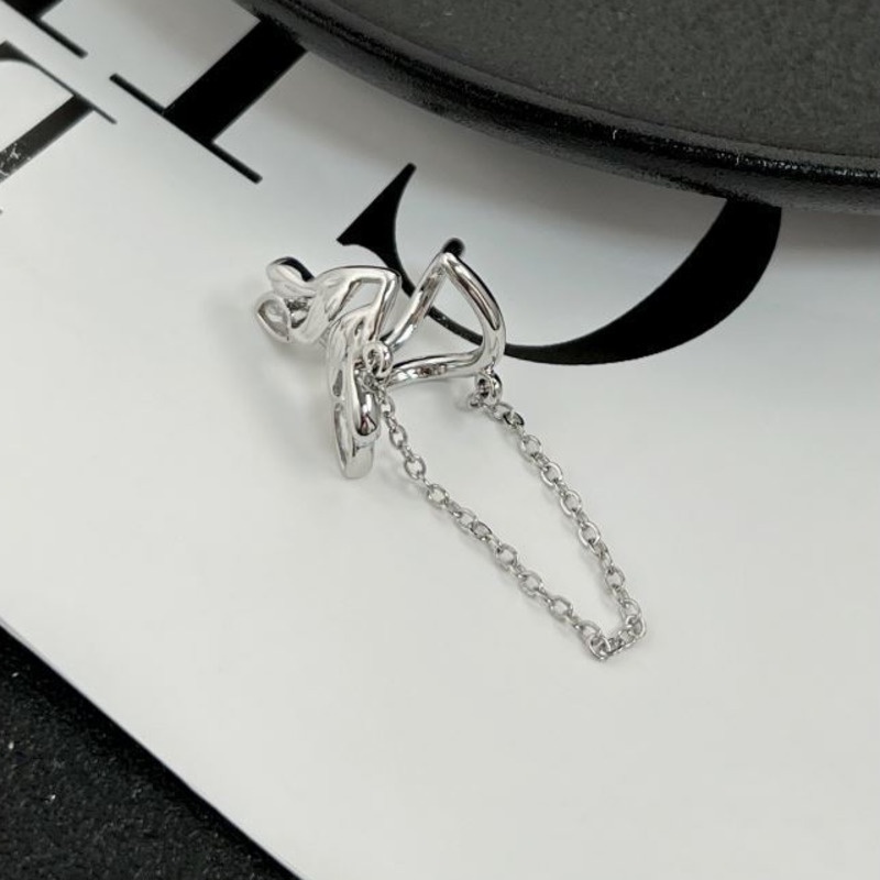 Bông Tai Dạng Kẹp Hình Bướm Đơn Giản Phong Cách Retro Hàn Quốc