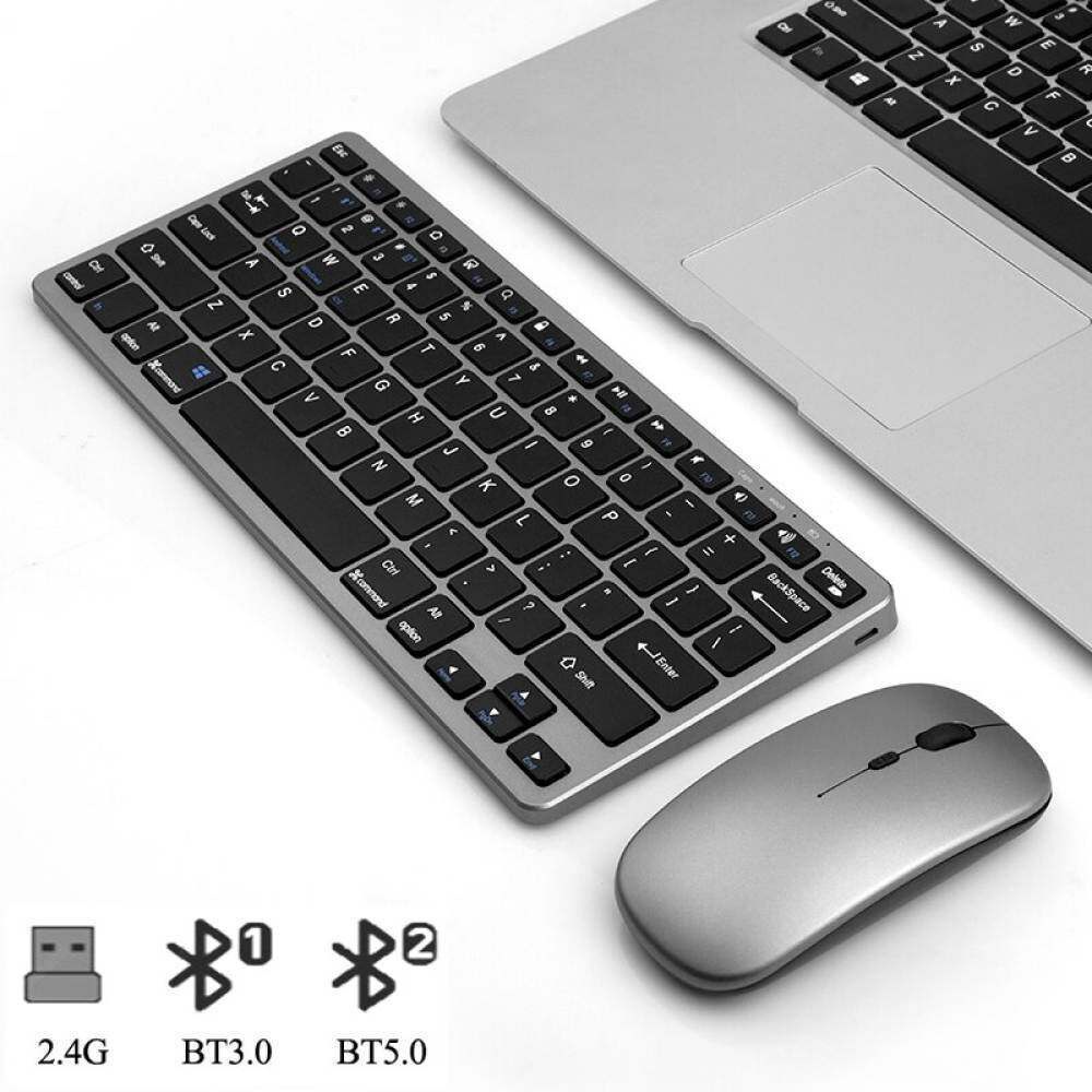 Bộ Bàn Phím Và Chuột Không Dây 3 Chế Độ 78 Phím Có Thể Sạc Lại Cho Laptop PC Notebook | BigBuy360 - bigbuy360.vn