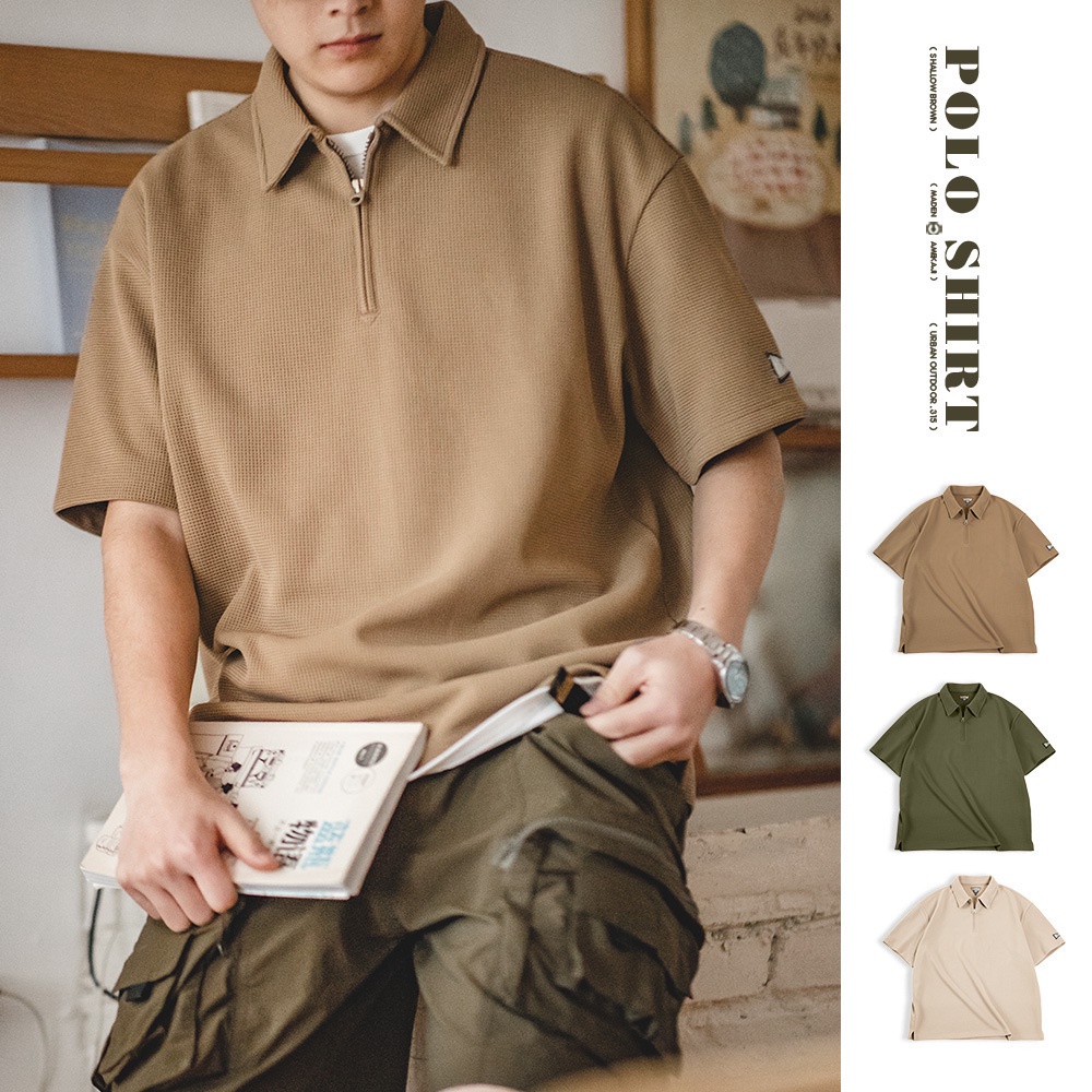 Áo Thun polo Ngắn Tay Màu Sắc Đơn Giản Cho Nam