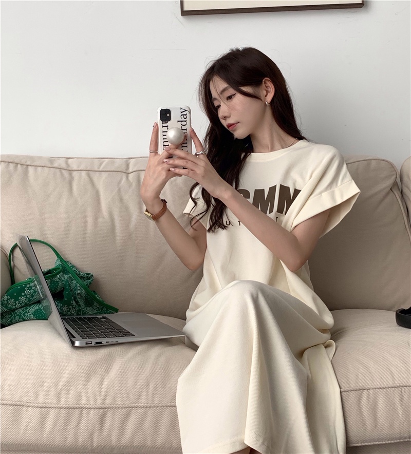 Đầm Thun Cotton Nguyên Chất Dáng Dài Rộng Đơn Giản 61825