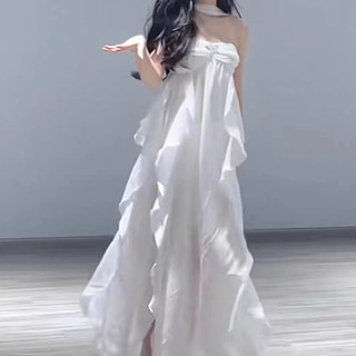 Đầm Voan Dài Hai Dây Phong Cách Kỳ Nghỉ Mới Cao Cấp Cho Nữ