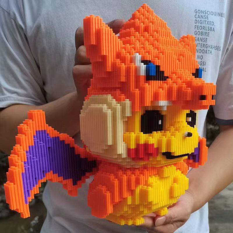 Đồ Chơi Lắp Ráp Mô Hình Nhân Vật Hoạt Hình pikachu 32cm