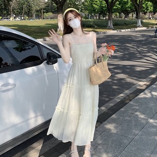 Đầm Hai Dây Dáng Ôm Thời Trang Đi Biển Xinh Xắn Cho Nữ