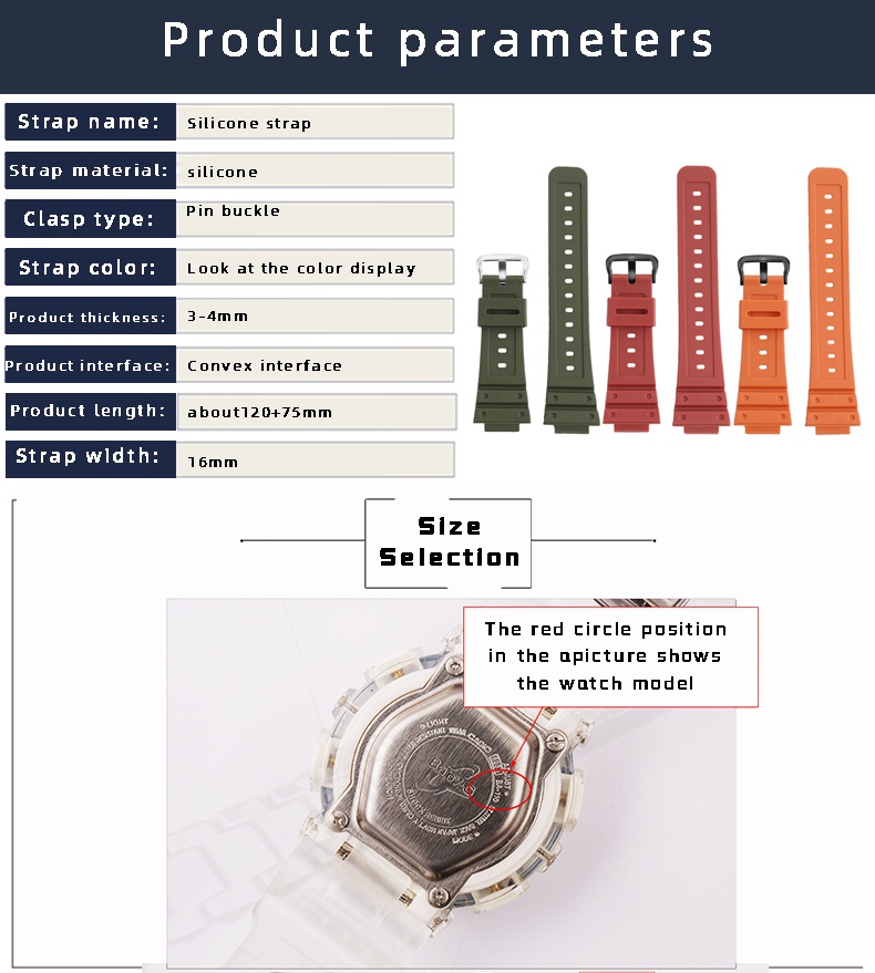 Dây Đeo Thay Thế Bằng Silicone Cho Đồng Hồ Casio G-SHOCK GA-900A 900HC YIFILM